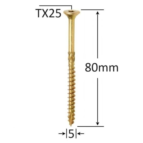 Surub Dulgherie Cap Inecat 5x80 aa