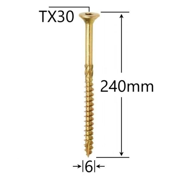 Surub Dulgherie Cap Inecat 6x240 aa