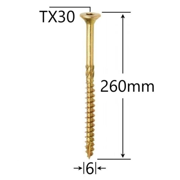 Surub Dulgherie Cap Inecat 6x260 aa