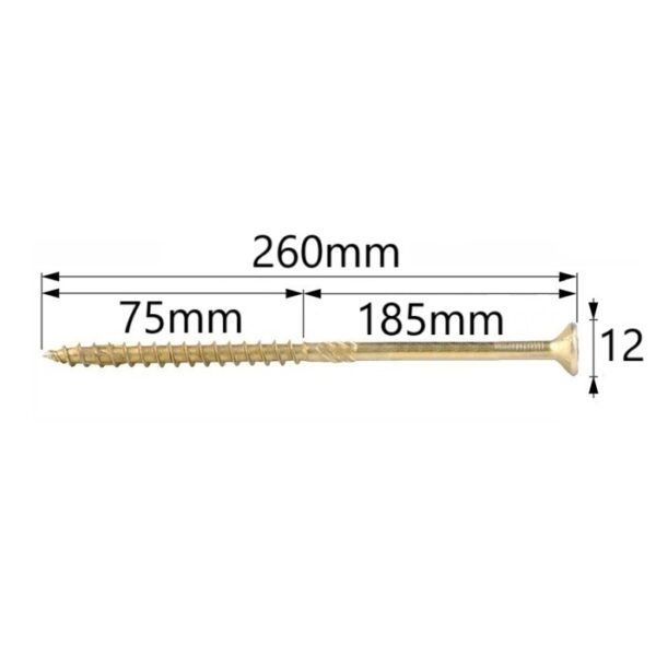 Surub Dulgherie Cap Inecat 6x260 bb