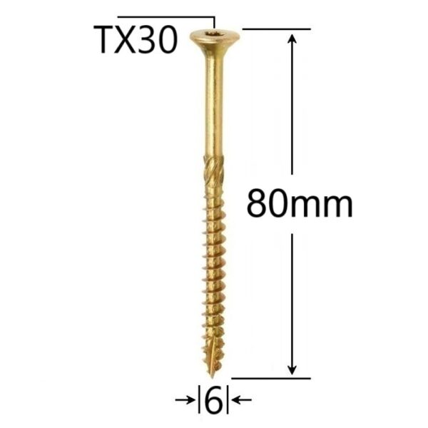Surub Dulgherie Cap Inecat 6x80 aa