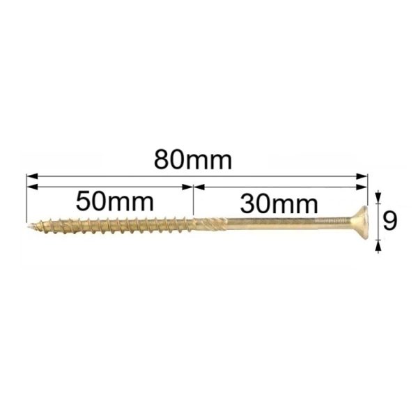 Surub Dulgherie Cap Inecat 4.5x80 bb