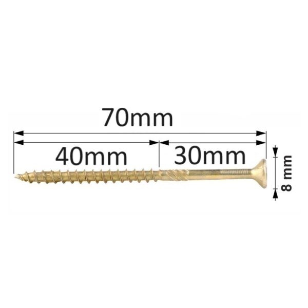 Surub Dulgherie Cap Inecat 4x70 bb