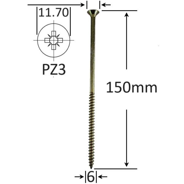 holsurub lemn cap inecat 6x150 aa