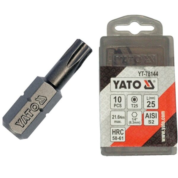 Set 10 Biti Torx T25 YT-78144 b