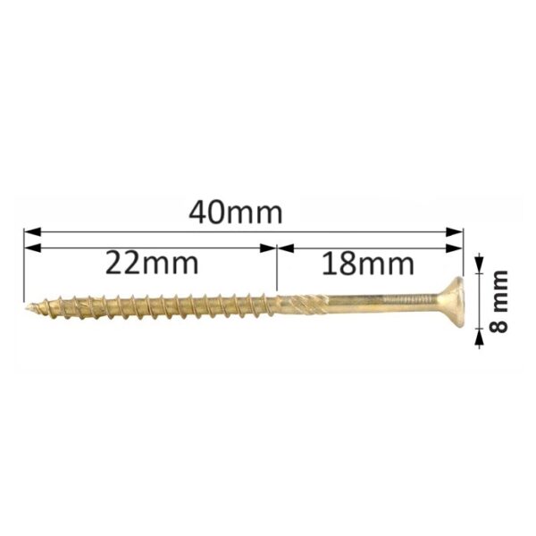 Surub Dulgherie Cap Inecat 4x40 bb