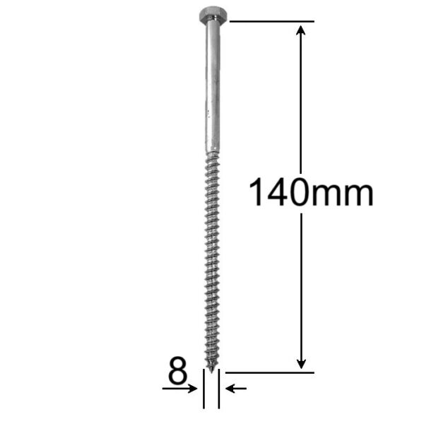 Holsurub Lemn Cap Hexagonal 8x140 aa