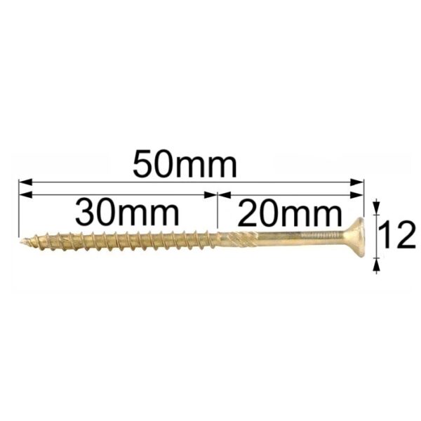 Surub Dulgherie Cap Inecat 6x50 bb