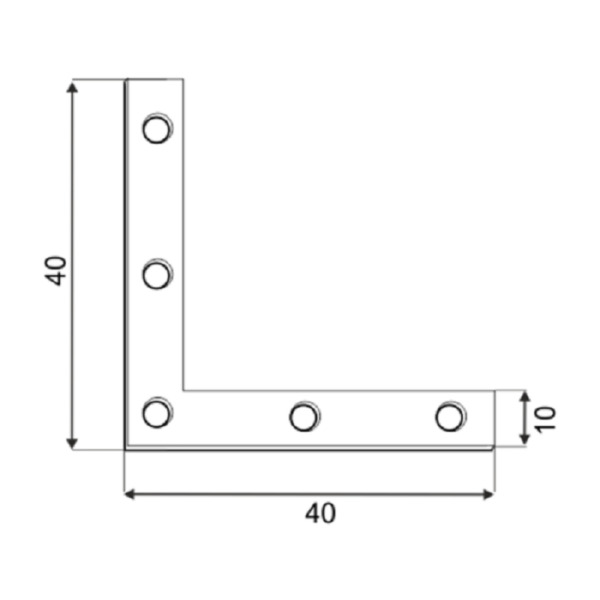 Coltar Plat 40x40x10x1.5 NA40 b