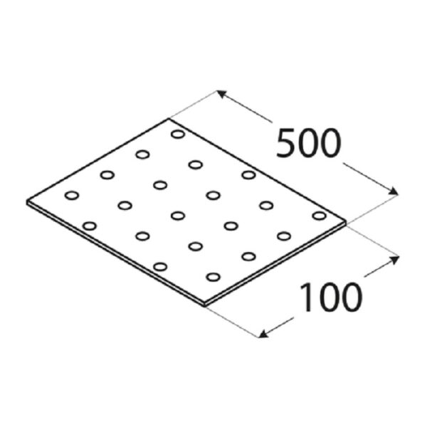 Placa Perforata 500x100x2 b