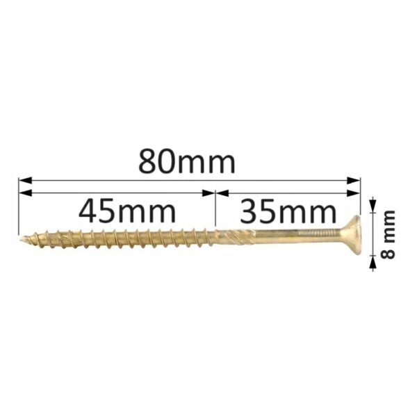 Surub Dulgherie Cap Inecat 4x80 b