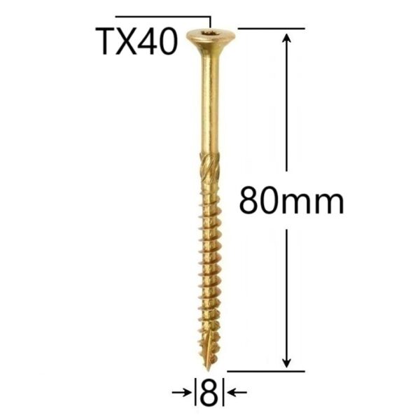 Surub Dulgherie Cap Inecat 8x80 aa