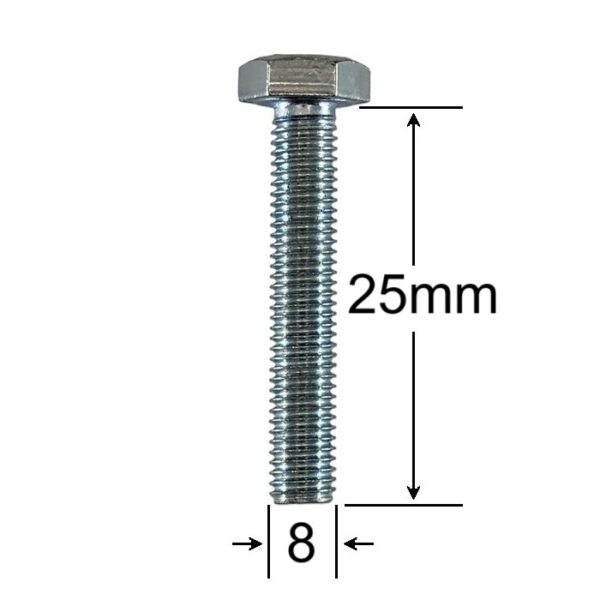 Surub Filet Metric M8x25mm Cap Hexagonal aa