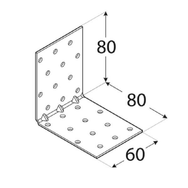 Coltar Lemn Ranforsat 80x80x60x1.5 b