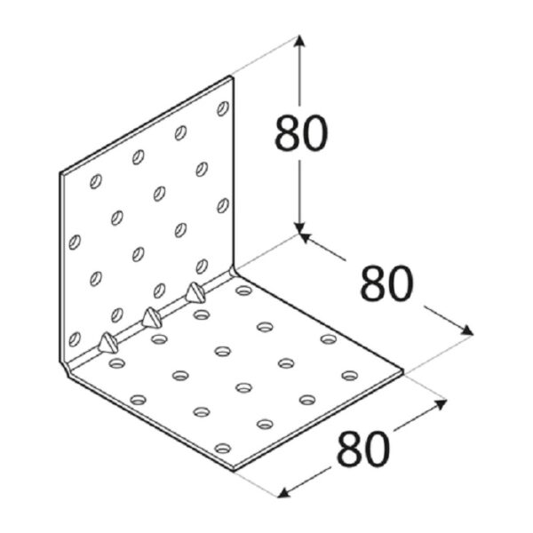 Coltar Lemn Ranforsat 80x80x80x1.5 b