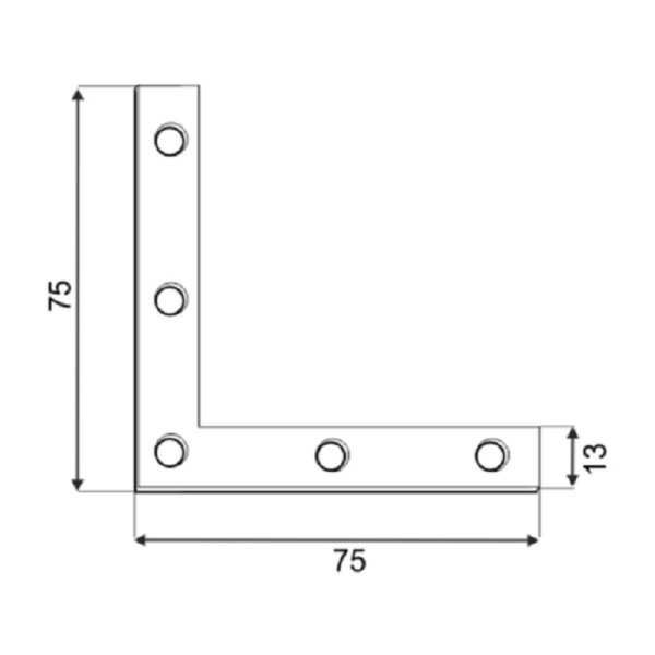 Coltar Plat 75x75x13x2 NA75 b