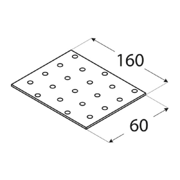 Placa Perforata 160x60x2 b