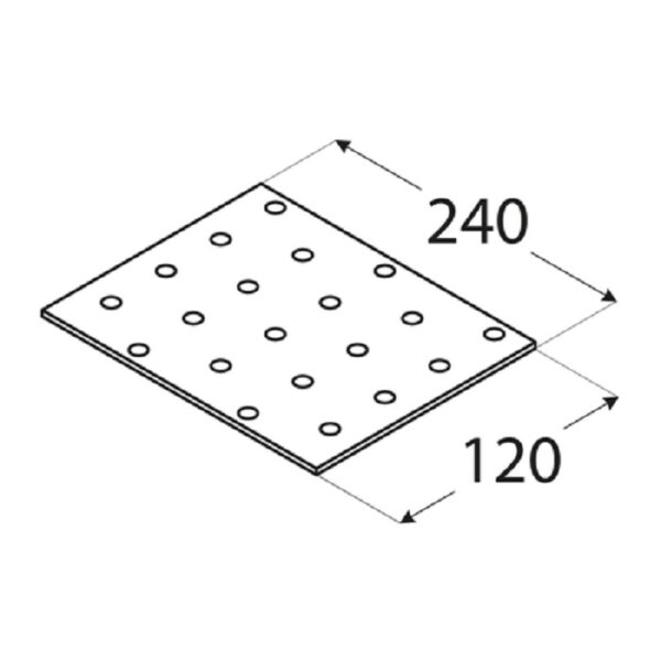 Placa Perforata 240x120x2 b