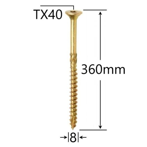 Surub Dulgherie Cap Inecat 8x360 aa