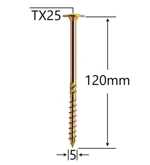 Surub Dulgherie Cap Plat 5x120 aa