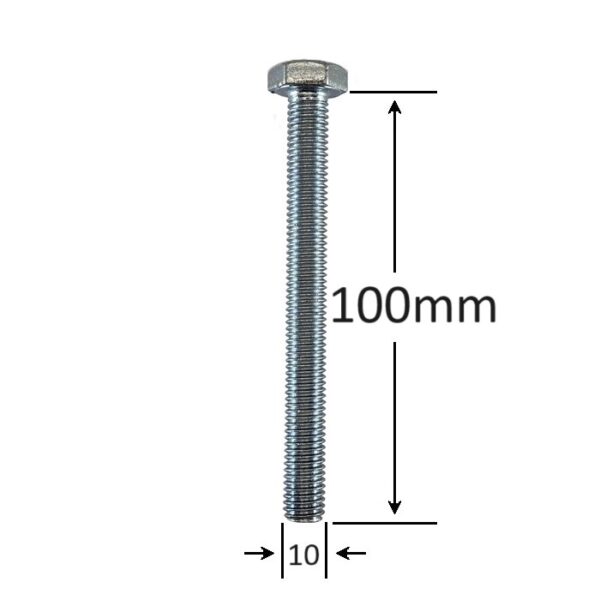 Surub Filet Metric M10x100mm Cap Hexagonal a