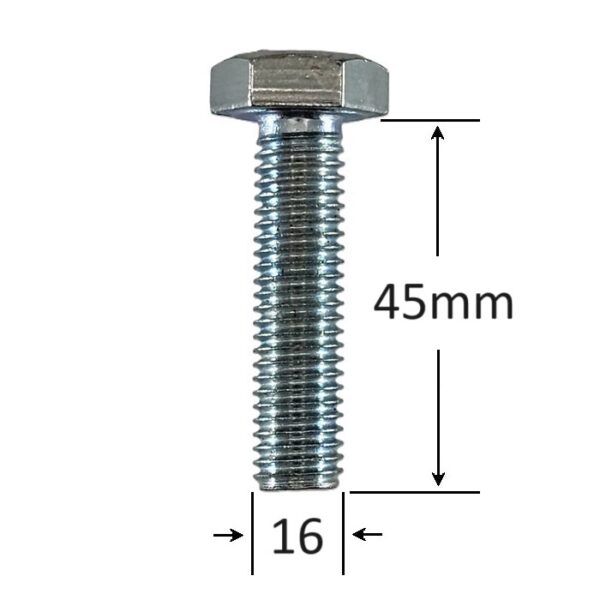 Surub Filet Metric M16x45mm Cap Hexagonal aa