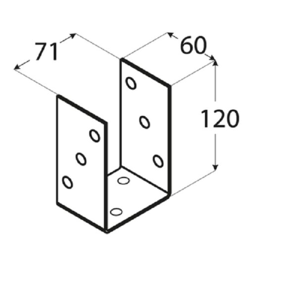 Suport Stalp 71mm Tip U PSO 70 b