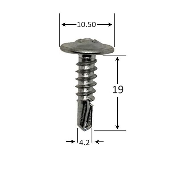 Surub Autoforant Cap Plat 4.2x19mm Zincat b