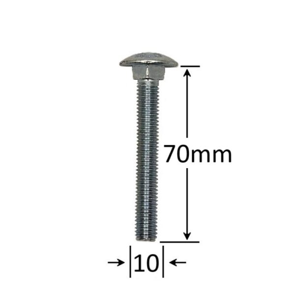 Surub Filet Metric Cap Bombat Torbant M10x70 g