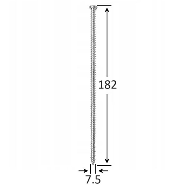 Surub Montaj Ferestre Argintiu 7.5x182 b