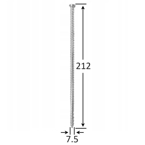 Surub Montaj Ferestre Argintiu 7.5x212 b