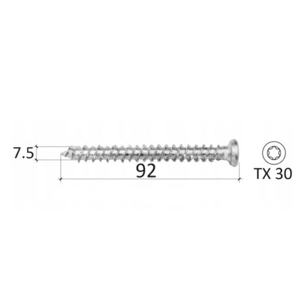 Surub Montaj Ferestre Argintiu 7.5x92 b