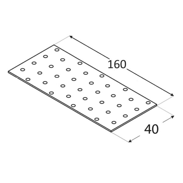 Placa Perforata 160x40x2 PP4 b