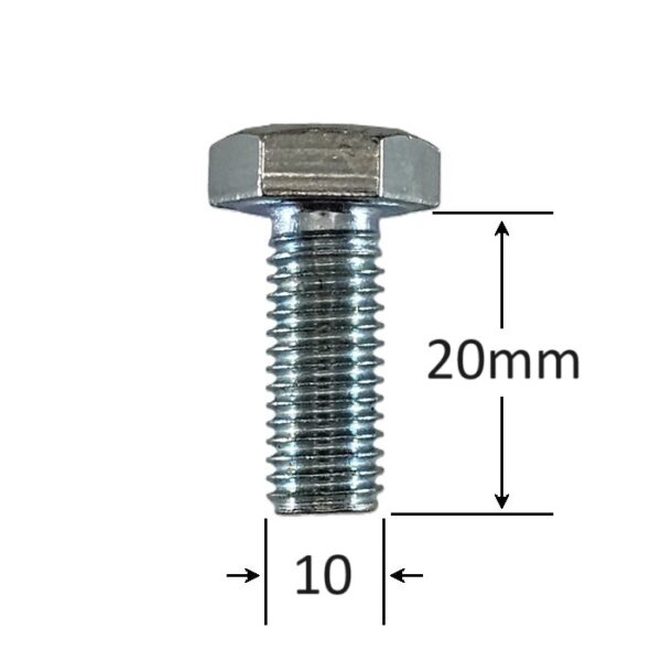 Surub Filet Metric M10x20mm Cap Hexagonal aa