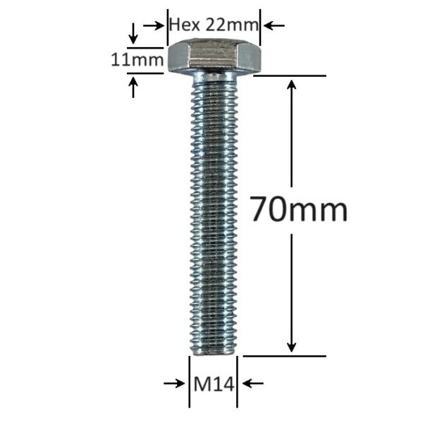 Surub Filet Metric M14x70mm Cap Hexagonal a