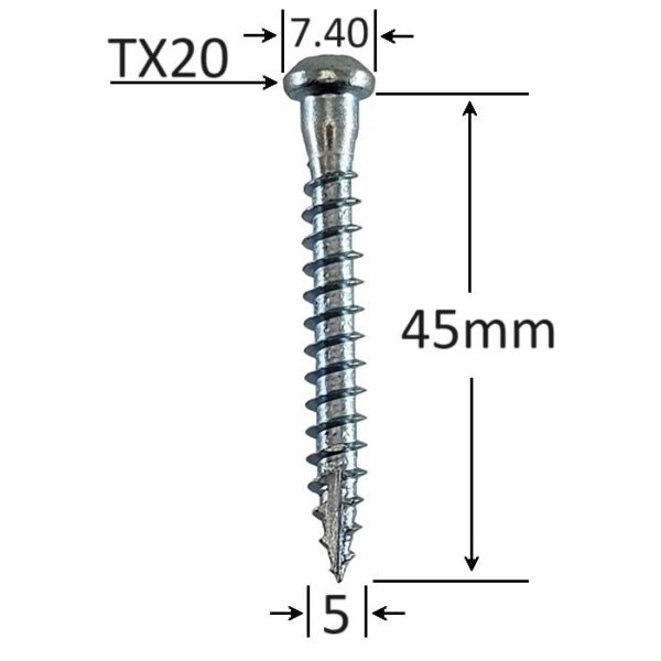 Surub Montaj Conectori 5x45 a
