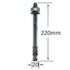 Conexpand Ancora Cu Cep Cilindric Si Clema M20x220 a