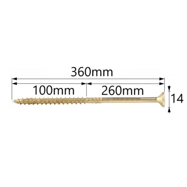 Surub Dulgherie Cap Inecat 10x360 bb