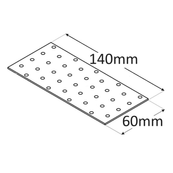 Placa Perforata 140x60x2 PP5 b