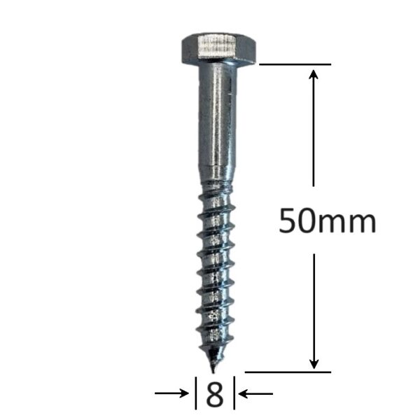 Holsurub Lemn Cap Hexagonal 8x50 a