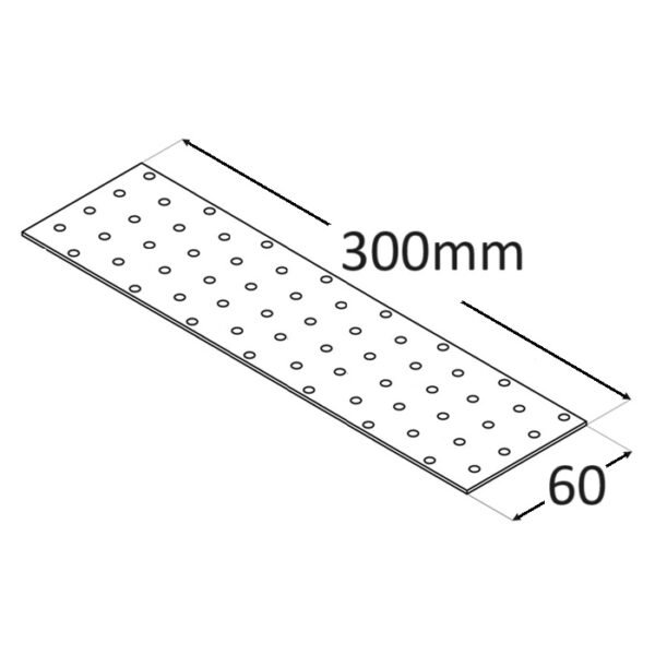 Placa Perforata 300x60x2 PP30 b