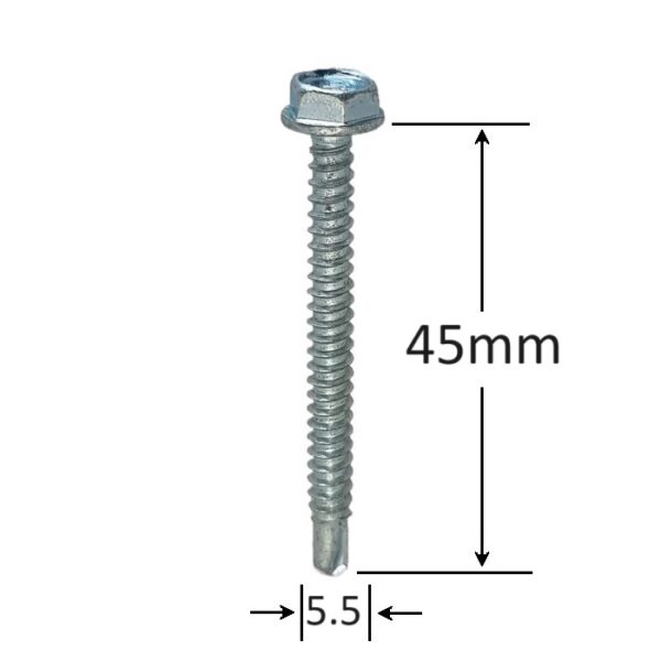 Surub Autoforant Cap Hexagonal 5.5x45mm Zincat a