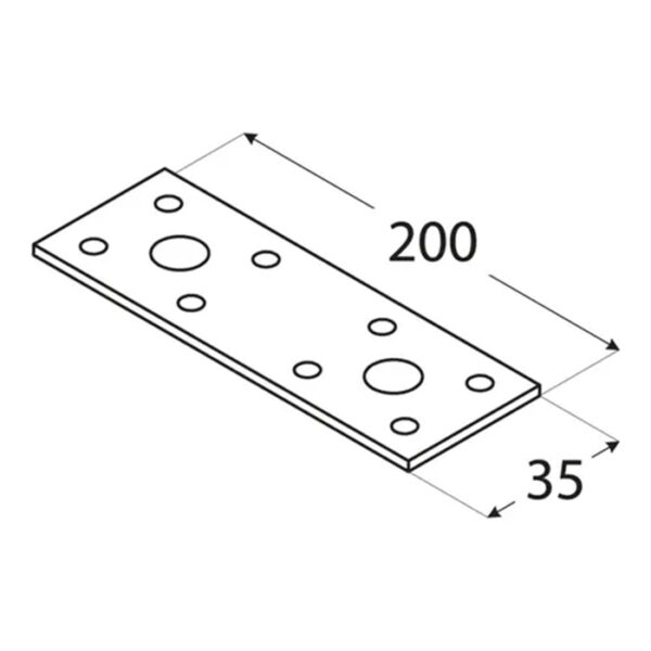 Conector Plat 200x35x2.5 LP3 b