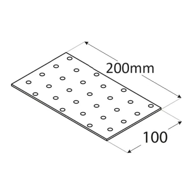 Placa Perforata 200x100x2 PP12 b