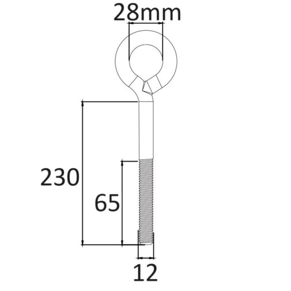 Surub Cu Inel M12x230mm b