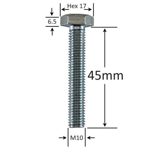 Surub Filet Metric M10x45mm Cap Hexagonal a