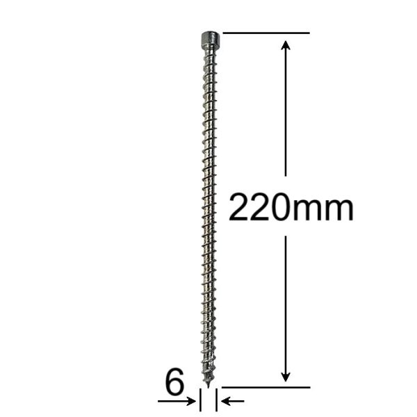 Surub Lemn Cap Cilindric 6x220 aa