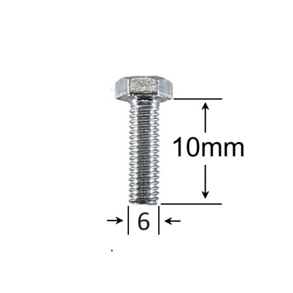 Surub Filet Metric M6x10mm Cap Hexagonal a