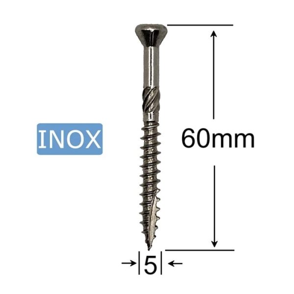 Surub Dulgherie Inox 5x60mm Cap Inecat aa