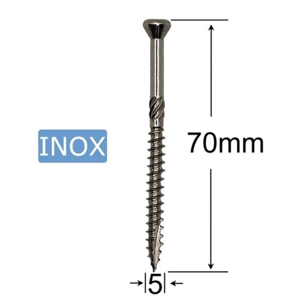 Surub Dulgherie Inox 5x70mm Cap Inecat aa